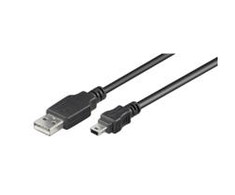 USB laidas MicroConnect USB-A - miniUSB 3 m juodas (USBMB53)