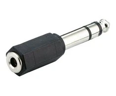 AV adapteris MicroConnect Jack 6.35mm - Jack 3.5mm juoda (AUDANR)