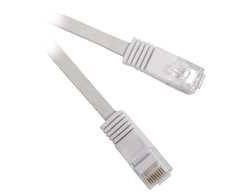 „MicroConnect CAT6 UTP 2M“ plokščias kabelis, Baltas (V-UTP602W- FLAT)