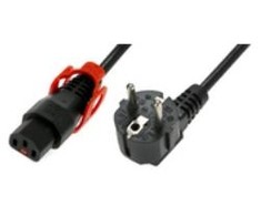 MicroConnect Assmann Electronic ASM IEC-EL332S maitinimo kabelis, R/A Schuko kištukas, H05VV-F 3 X 1.00mm2 iki C13 IEC LOCK 2m juodas