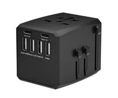 MicroConnect Microconnect MC-TRAVELADAPTER1 elektrinis wtyk zasilający Juodas