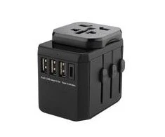 „MicroConnect Microconnect MC-TRAVELADAPTER3“ elektros maitinimo kištukas Juodas