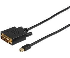 MicroConnect DisplayPort Mini – DVI-D laidas, 1 m juodas (MDPDVI1B)
