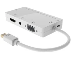 AV adapteris MicroConnect Rodyti Port Mini - HDMI - D- Sub( VGA) - DVI balta (MDPDVIHDMIVGAAA)