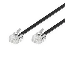 MicroConnect RJ- 11 / RJ- 11 (M / M) 15m Juodas (MK191)