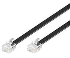 „MicroConnect“ jungiamasis laidas RJ12 6C6P, juodas, 10m (MPK110B)