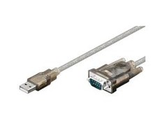 USB laidas MicroConnect USB-A - DB-9 1,8 m sidabro (USBADB)