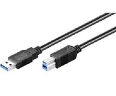 USB kabelis MicroConnect USB-A - USB-B 5 m Juodas (USB3.0AB5B)