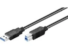USB kabelis MicroConnect USB-A - USB-B 5 m Juodas (USB3.0AB5B)