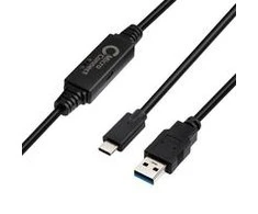 USB kabelis MicroConnect USB-C - USB-A 5 m, juodas (USB3.1CA5AMP)