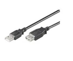 USB kabelis MicroConnect USB-A - USB-A 5 m Juodas (USBAAF5B)