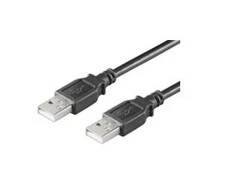 USB kabelis MicroConnect USB-A - USB-A 1 m Juodas (USBAA1B)