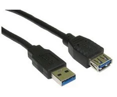 USB kabelis MicroConnect USB-A - USB-A 1 m Juodas (USB3.0AAF1B)