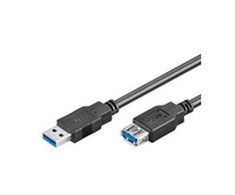 USB kabelis MicroConnect USB-A - USB-A 2 m Juodas (USB3.0AAF2B)