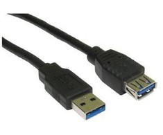 USB kabelis MicroConnect USB-A - USB-A 3 m Juodas (USB3.0AAF3B)