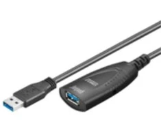 USB kabelis MicroConnect USB-A - USB-A 5 m Juodas (USB3.0AF5A)