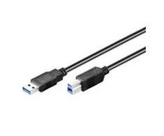 USB kabelis MicroConnect USB-A - USB-B 1,8 m Juodas (USB3.0AB2B)