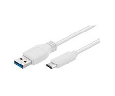 USB laidas MicroConnect USB-A - 1 m Baltas (USB3.1CA1W)