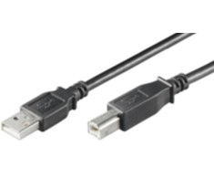 Kabelis USB MicroConnect USB-A - USB-B 1 m Juodas (USBAB1B)