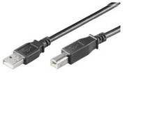 MicroConnect Kabelis MICRO_CONNEC USB TypeA M, USB TypeB M, 1.8m, juodas