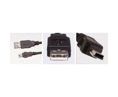 USB kabelis MicroConnect USB-A - miniUSB 1 m Juodas (USBMB51)