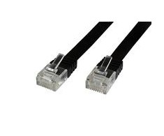 MicroConnect RJ-45 kt.6 3m Juoda (V-UTP603S -FLAT)