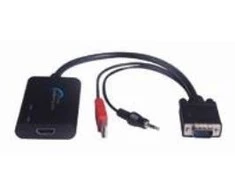 AV adapteris MicroConnect D-sub (VGA) - HDMI + USB-A + lizdas 3,5 mm juoda (MONGDMI)