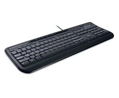 „Microsoft su laidu Desktop 600“ – klasikinio išdėstymo pelė ir klaviatūra [juoda]