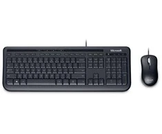 „Microsoft su laidu Desktop 600“ – klasikinio išdėstymo pelė ir klaviatūra [juoda]
