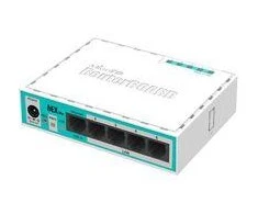 Šakotuvas MIKROTIK MT RB750r2 MikroTik hEX lite RouterOS L4 64MB RAM, 5xLAN, Soho Maršrutizatorius, PoE in, plastikas case