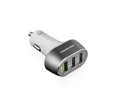 MODECOM automobilinis įkroviklis MC-CU3 (Quick Charge 3.0 + 2x USB)