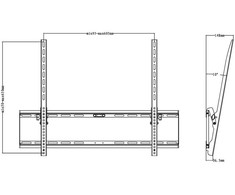 Laikiklis Multibrackets Daugialaikiai laikikliai MB TILT WALLMOUNT L 75KG MAX.800X600 BL