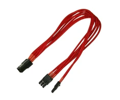 Nanoxia PCIE 6- pin - PCIE 8-pin, 0,3m, raudona (900300023)