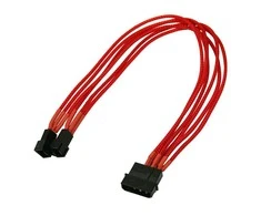 Nanoxia Molex - 3-pin x2, 0,3m, Raudona (900300015)