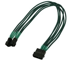 Nanoxia Molex - 3-pin x2, 0,3m, Žalias (900500015)