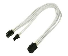Nanoxia PCIE 6- pin - PCIE 8- pin, 0,3m, Baltas (90400023)