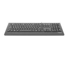 NATEC NKL-0876 Mulitmedia Klaviatūra BARRACUDA Slim USB US išdėstymas Juodas
