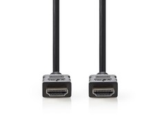 Nedis didelės spartos 2 m HDMI laidas su eternetu, paauksuotas [juodas]