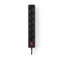 Roger Nedis EXSO630F2BK - 3 m - Indoor - IP20 - Juodas - 6 AC outlet(s) - 230 V