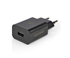 Nedis Netzladegerät 12 W 1x 2.4 A A - Anzahl der Ausgänge: 1x USB-A, Kein Kabelis im Lieferumfang enthalten, Single Voltage Output, juodas