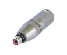 Neutrik XLR M - RCA adapteris