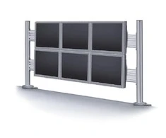 Laikiklis Neomounts NEWSTAR PLOKŠČIO EKRANO STALO ĮRANKIŲ JUOSTA 6 EKRANŲ (70 X 130 CM) 10-24" Sidabrinis