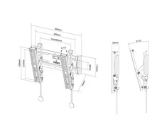 Laikiklis Neomounts TV SET ACC WALL MOUNT 10-40 "/ Juodas NM-W125BLACK NEOMONTS
