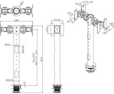 Laikiklis Newstar FPMA-D050D 76,2 cm (30") Juoda