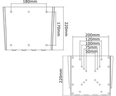 Neomounts Newstar FPMA-W110 televizoriaus laikiklis 101,6 cm (40") Sidabras