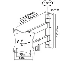 Laikiklis Neomounts Newstar FPMA-W820 68,6 cm (27") Juda