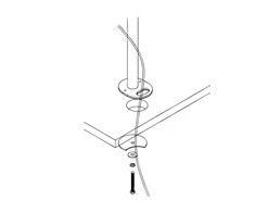 Laikiklis Neomounts NEWSTAR GROMMET AND POLE (40 CM) FPMA-D960 &amp; FPMA-D960D - Juodas