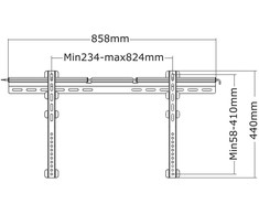 Neomounts Newstar PLASMA-W065 plokščiųjų ekranų sieninis laikiklis 190,5 cm (75") Sidabras