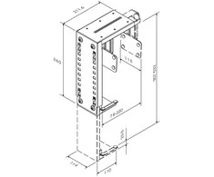 Neomounts Pakabinamas laikiklis NewStar PC komp. (PC aukštis: 30-53 cm / plotis: 8-22 cm)