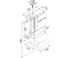 Neomounts Newstar CPU-D250 Ant stalo montuojamas CPU procesoriaus laikiklis Juoda